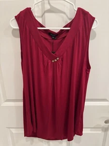 FOLUNSI Women's Plus Size Tank Tops Loose Fit Summer V Neck Sleeveless 1X NWT - Picture 1 of 6