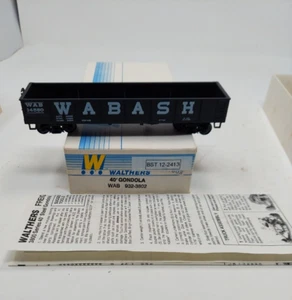 Walthers HO Scale Wabash Black Vintage Gondola Car 932-3802 WAB 14550 - Picture 1 of 12