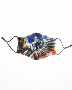 USA Flag w/Eagle Graphic Print Face Mask w/PM2.5 Filter Pocket - Picture 1 of 3