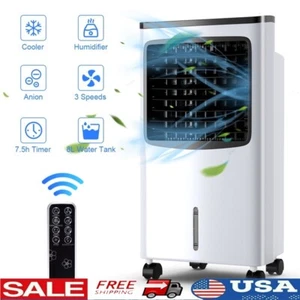 Portable Evaporative Air Conditioner Fan Humidifier Purifier 3 Speeds Remote New - Picture 1 of 10