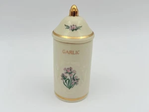 Lenox Spice Garden Garlic Fine Porcelain Jar 1992 Rare Collectible Herb Canister - Picture 1 of 9