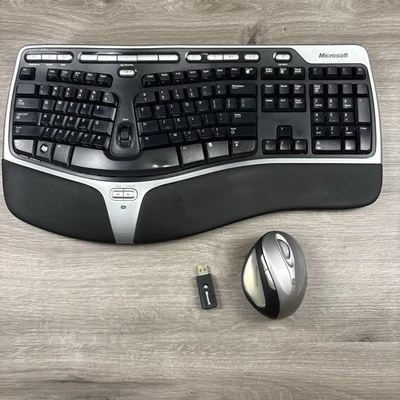 Teclado ergonómico inalámbrico natural Microsoft 7000 W ratón y dongle *Ver descripción* Foto 1 de 4