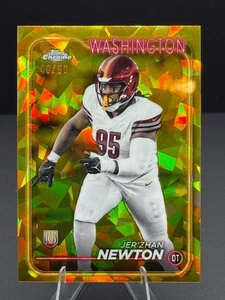 2024 Topps Cromo Zafiro Jer'Zhan Newton Oro/50 Washington Commanders RC - Imagen 1 de 2