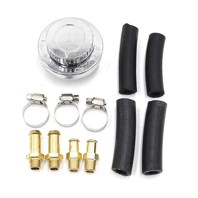 Fuel Pressure Regulator Kit for Carburetor Engine 1-5psi 8/10mm Metal Adjustable - Image 1 of 4