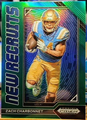 2023 Panini Prizm Zach Charbonnet Rookie Seahawks Green Prizm SP #NR-17 NM-MT DP - Image 1 of 2