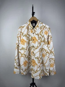 Camicia uomo vintage anni 90 STILE barocco gotico oro taglia XL - Foto 1 di 7