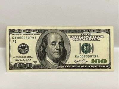 Series 2006 A ~ US One Hundred Dollar Bill $100 ~ Boston ~ KA 00635079 A - Image 1 of 2