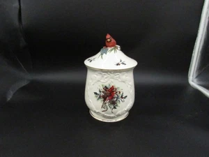 Lenox Winter Greetings by Catherine McClung Christmas Cardinal Cookie Jar - Picture 1 of 11