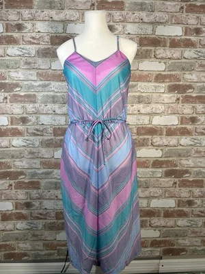 Vintage Betsy’s Things Chevron Striped Dress XS Deadstock NWT 1980s - Image 1 of 4