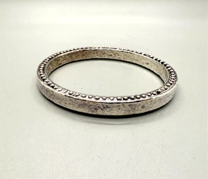 Simon Sebbag Designs SSD Hammered Beaded 925 Sterling Silver Bangle Bracelet - Picture 1 of 4