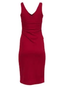 $375 Nicole Miller Women's Red Matte Jersey Ruched Dress Size 6 $395 - Picture 1 of 4