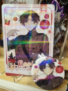 New APH Hetalia Romano Laser Holo Photo Badge Set Print Italy Button Pin Anime - Picture 1 of 5