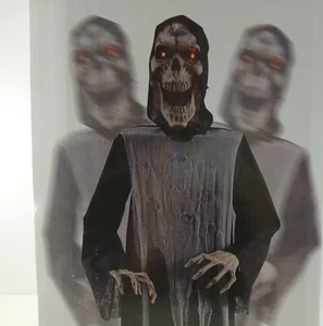 Pumpkin Hollow GRIM REAPER Lights & Motion Animated Life-Size 6ft Halloween Prop - Picture 1 of 12