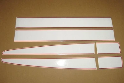 Rayas blancas/rojas para Ferrari 430 Scuderia gráficos carreras f430 cupé líneas Foto 1 de 4