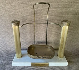 Vtg Crown Royal Seagram 1.75L Bottle Holder Swing Pourer W/ Marble Base 1960s - Picture 1 of 23