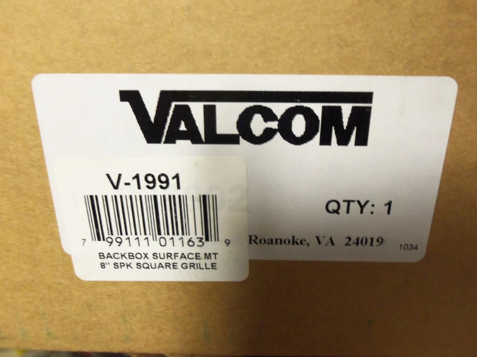 New Valcom Back Box V-1991 Surface Mount Square White - Image 1 of 3