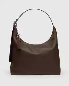 Borsa a tracolla BAGGU in pelle riciclata MARRONE nuova con etichetta misura grande - Foto 1 di 9