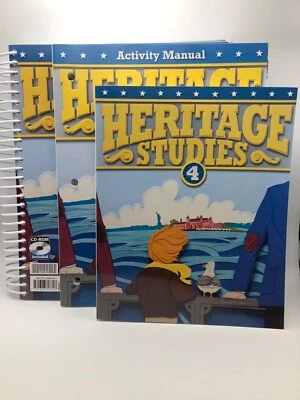 BJU Homeschool Heritage Studies 4 3rd Ed. SET -Student, T.E. & Act. Man. History - Image 1 of 4