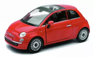 Coche Escala 1:24 FIAT 500 Rojo Diecast Automodelismo Colección - Imagen 1 de 1