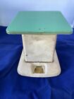 VINTAGE MAID OF HONOR WHITE Green METAL KITCHEN SCALE!