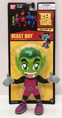 NOVA Boneca de Pelúcia Teen Titans Green Beast Boy Super Deformada Cabeça Dura Bandai 7" - Imagem 1 de 4