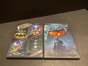 Batman Collection DVD  Returns, Forever & Robin + DARK KNIGHT Keaton Kilmer Bale - Picture 1 of 3