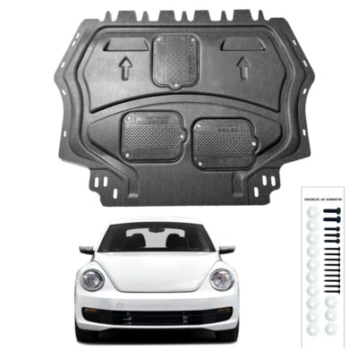 For Volkswagen Beetle 2012-2019 Engine Armor Splash Guard Mudguard Fenders Black - Imagem 1 de 4