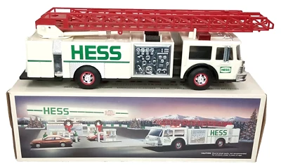 Vintage Fire Truck Flashing Lights Working Siren Amerada Hess With Box 1989 - Image 1 of 4
