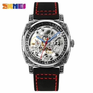 SKMEI Automatic Mechanical Watch For Men Fashoin Cool Male Skeleton Waterproof S - Picture 1 of 12