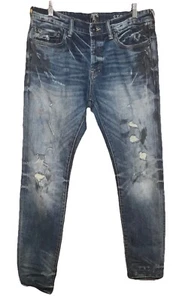PRPS Mens Distressed Faded Stretch Blue Jeans Size - 31x 34 - Picture 1 of 7