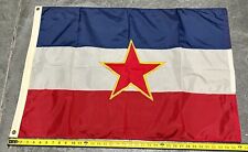 VINTAGE YUGOSLAVIA SFRJ SERBIA FLAG (36 X 24”) Marked 1981