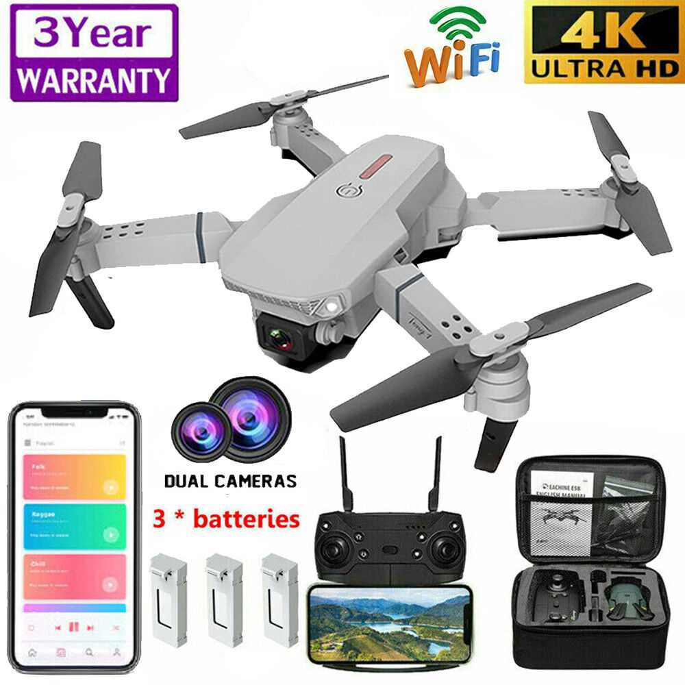 3 Batteries Drone Pro 8K HD Selfie Camera WIFI FPV GPS Foldable RC Quadcopter UK