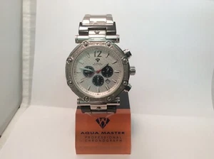 Men Aqua Master Jojo Joe Rodeo Steel Black Metal Band 48mm Diamond Watch W#147 - Picture 1 of 7