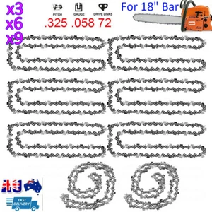Bulk Chainsaw Chain 18 inch .325 058 72DL for Husqvarna 18" Bar Blade Saw Chains - Picture 1 of 10