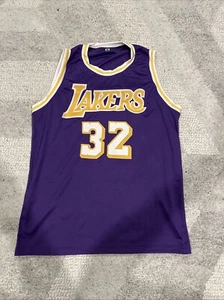 Magic Johnson Jersey Lakers 32 Xl Purple Yellow White Stitched Fast Shipping NIP - Picture 1 of 4