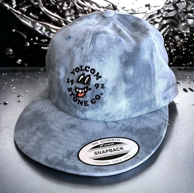Volcom Hat Men's Blue Tie Dye Randelicious Adjustable Snapback Cap Embroidered - Image 1 of 2
