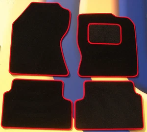 Car Mats for FIAT GRANDE PUNTO 06 on BLACK CARPET WITH RED EDGE - Picture 1 of 1