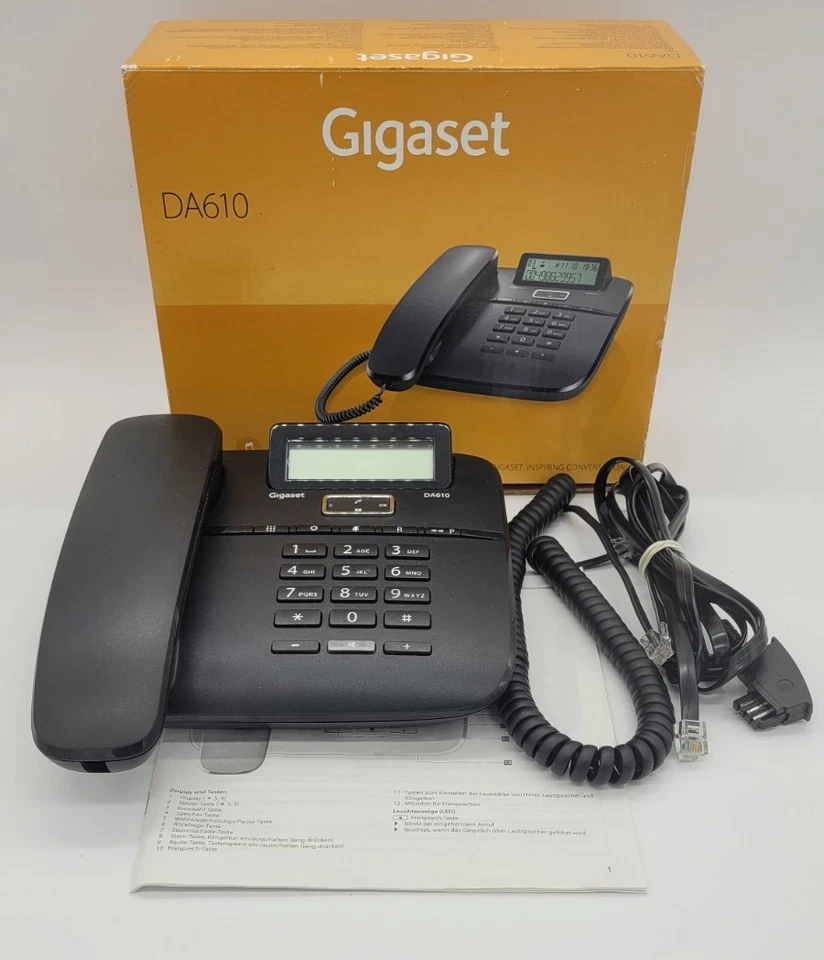 Siemens Gigaset DA610 Telefon in Top Zustand mit OVP - benötigt kein Netzteil! - Bild 1 von 4