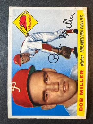 1955 Topps Bob Miller #157 pobre, pérdida de papel - 50 % de descuento 5 o más menos de $5 Foto 1 de 2