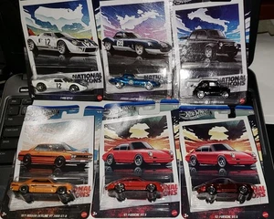 2025 Hot Wheels National Icons Silver Series 6 Car Set with Porsche Chase - Bild 1 von 15