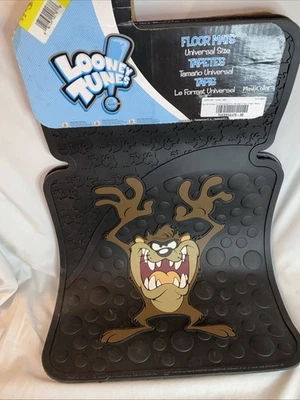 PAR DE ALFOMBRILLAS TAZ GOMA PLASTICOLOR COCHE CAMIÓN TASMANIA DIABLO LOONEY TUNES Foto 1 de 3