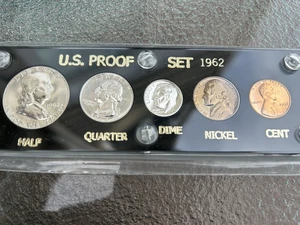 1963-U.S. Mint Proof Set in Capital Holder w/5 Coins 90% Silver VERY NICE - Picture 1 of 4