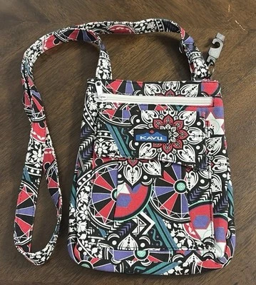 KAVU Keeper Spring Hodgepodge Crossbody Adj Strap Shoulder Bag boho pattern cl - Image 1 of 4