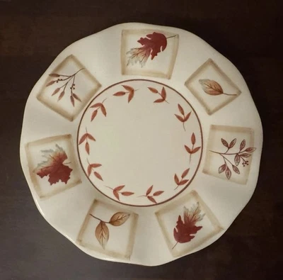 Bandeja de velas grande Yankee Candle Natures Touch #1059472 hojas de otoño 7,5" Foto 1 de 4