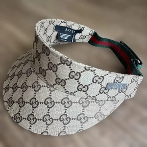 Gucci Sonnenblende beige GG Muster Logo Sherry Line Canvas Größe S gebraucht - Bild 1 von 8