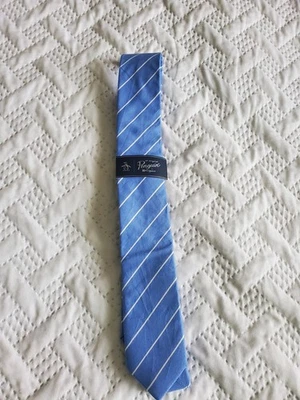 Corbata Original Penguin Para Hombre Rayas Diagonales Ajustada Mezcla Algodón Azul Nueva con Etiquetas $55 Foto 1 de 4