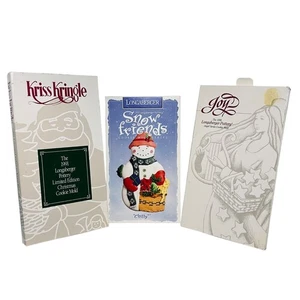 Menge 3 Longaberger Keramik Keksformen Engel, Schneemann und Weihnachtsmann - Bild 1 von 4