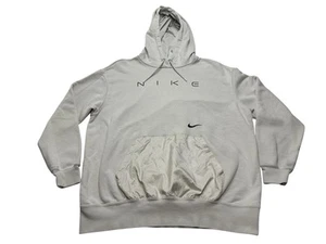 Women's Nike Sportswear Oversized Fleece Hoodie Size Small DJ6393-072 Light Bone - Picture 1 of 11