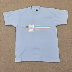 Vintage Ronald Reagan Shirt Single Stitch Mens XL Made In USA Best Blue Rainbow - Picture 1 of 10