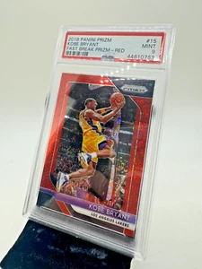 RARE Kobe Bryant 2018 Prizm #15 Fast Break Red /125 PSA 9 089/125 - Picture 1 of 7